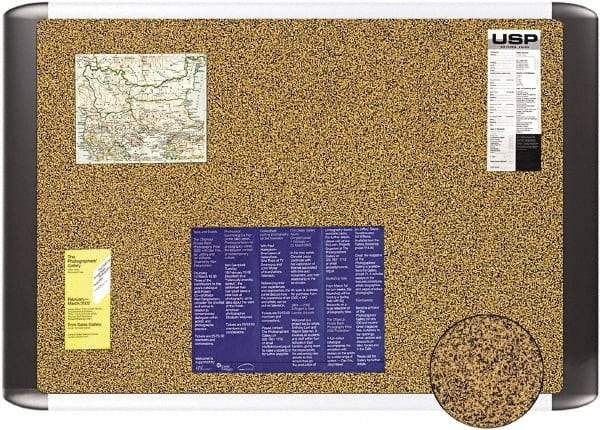 MasterVision - 72" Wide x 48" High Open Cork Bulletin Board - Tan - Benchmark Tooling