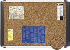 MasterVision - 48" Wide x 36" High Open Cork Bulletin Board - Tan - Benchmark Tooling