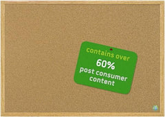 MasterVision - 48" Wide x 36" High Open Cork Bulletin Board - Natural (Color) - Benchmark Tooling