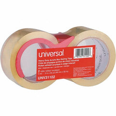 Universal One - 48mm Wide x 3mm Thick x 50m Long, 31102 Box Sealing & Label Protection Tape - Clear - Benchmark Tooling