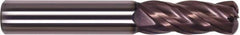 Millstar - 10mm, 4 Flute, Single End, Solid Carbide, 1.59mm Corner Radius End Mill - 70mm OAL, Right Hand Flute, 25mm LOC, Right Hand Cut - Benchmark Tooling