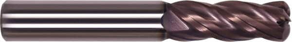 Millstar - 8mm, 4 Flute, Single End, Solid Carbide, 1.1mm Corner Radius End Mill - 63mm OAL, Right Hand Flute, 20mm LOC, Right Hand Cut - Benchmark Tooling