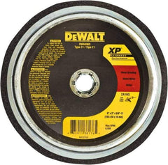 DeWALT - 6" Diam, 5/8" Hole Size, 2" Overall Thickness, 24 Grit, Type 11 Tool & Cutter Grinding Wheel - Coarse Grade, Zirconia Alumina, R Hardness, Resinoid Bond, 6,000 RPM - Benchmark Tooling
