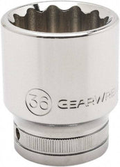 GearWrench - 3/4" Drive, Standard Hand Socket - 12 Points, 1.97" OAL, Alloy Steel, Chrome Finish - Benchmark Tooling