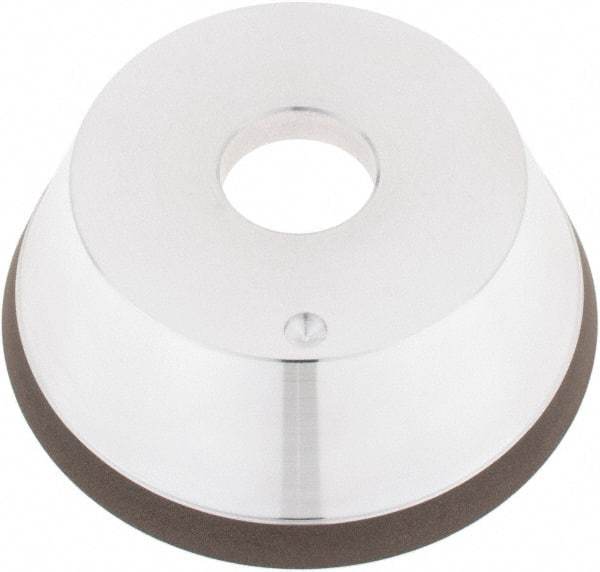 Tru-Maxx - 5" Diam, 1-1/4" Hole Size, 1" Overall Thickness, 100 Grit, Type 11V9, Tool & Cutter Grinding Wheel - Fine Grade, CBN - Benchmark Tooling