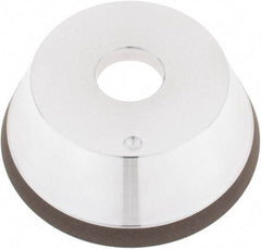 Tru-Maxx - 5" Diam, 1-1/4" Hole Size, 1" Overall Thickness, 100 Grit, Type 11V9, Tool & Cutter Grinding Wheel - Fine Grade, CBN - Benchmark Tooling