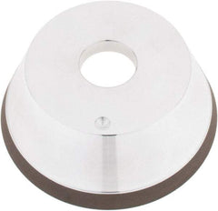 Tru-Maxx - 5" Diam, 1-1/4" Hole Size, 1" Overall Thickness, 120 Grit, Type 11V9, Tool & Cutter Grinding Wheel - Fine Grade, CBN - Benchmark Tooling