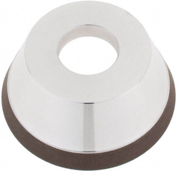 Tru-Maxx - 95mm Diam, 1-1/4" Hole Size, 1" Overall Thickness, 100 Grit, Type 11V9, Tool & Cutter Grinding Wheel - Fine Grade, CBN - Benchmark Tooling