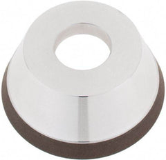 Tru-Maxx - 95mm Diam, 1-1/4" Hole Size, 1" Overall Thickness, 100 Grit, Type 11V9, Tool & Cutter Grinding Wheel - Fine Grade, CBN - Benchmark Tooling