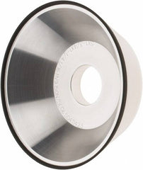 Tru-Maxx - 5" Diam, 1-1/4" Hole Size, 1" Overall Thickness, 150 Grit, Type 11V9, Tool & Cutter Grinding Wheel - Very Fine Grade, CBN - Benchmark Tooling