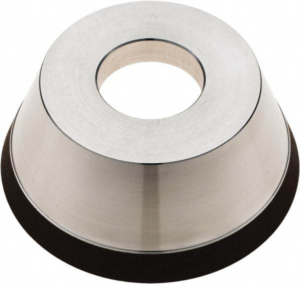 Tru-Maxx - 95mm Diam, 1-1/4" Hole Size, 1" Overall Thickness, 100 Grit, Type 11V9, Tool & Cutter Grinding Wheel - Fine Grade, Diamond - Benchmark Tooling