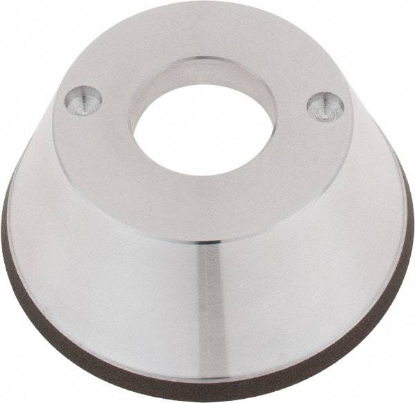 Tru-Maxx - 95mm Diam, 1-1/4" Hole Size, 1" Overall Thickness, 120 Grit, Type 11V9, Tool & Cutter Grinding Wheel - Fine Grade, CBN - Benchmark Tooling