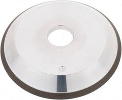 Tru-Maxx - 6" Diam, 1-1/4" Hole Size, 3" Overall Thickness, 120 Grit, Type 12V9, Tool & Cutter Grinding Wheel - Fine Grade, CBN - Benchmark Tooling