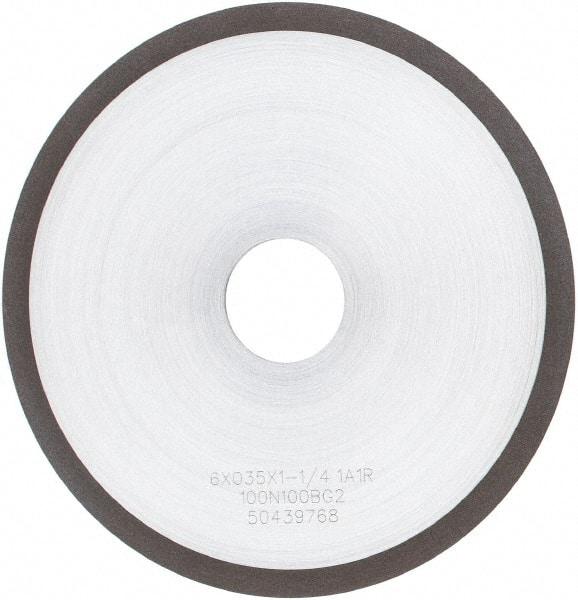 Tru-Maxx - 6" 100 Grit Diamond Cutoff Wheel - 0.035" Thick, 1-1/4" Arbor, Use with Angle Grinders - Benchmark Tooling