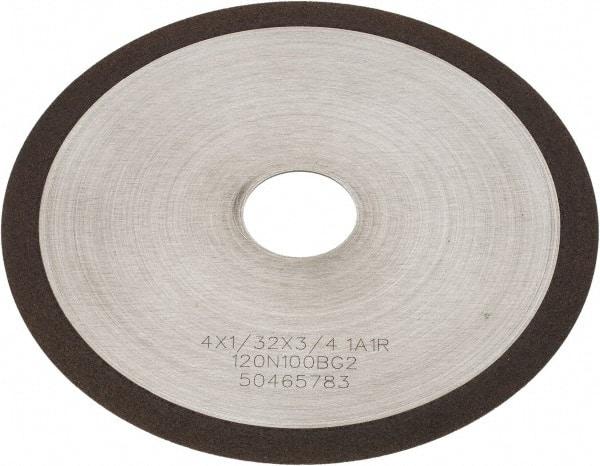 Tru-Maxx - 4" 120 Grit Diamond Cutoff Wheel - 1/32" Thick, 3/4" Arbor, Use with Angle Grinders - Benchmark Tooling