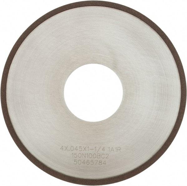 Tru-Maxx - 4" 150 Grit Diamond Cutoff Wheel - 0.045" Thick, 1-1/4" Arbor, Use with Angle Grinders - Benchmark Tooling