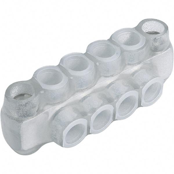 Panduit - 6 Port, 6 AWG Compatible, Tap Connector - 7.84" OAL x 3" OAW x 1.36" OAH, Clear - Benchmark Tooling