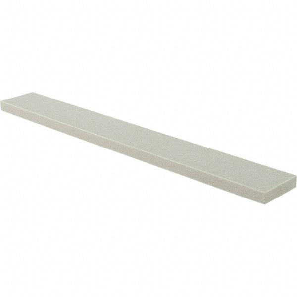 Tru-Maxx - 120 Grit Aluminum Oxide Rectangular Polishing Stone - Fine Grade, 1" Wide x 8" Long x 1/4" Thick - Benchmark Tooling