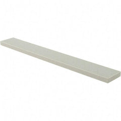 Tru-Maxx - 120 Grit Aluminum Oxide Rectangular Polishing Stone - Fine Grade, 1" Wide x 8" Long x 1/4" Thick - Benchmark Tooling