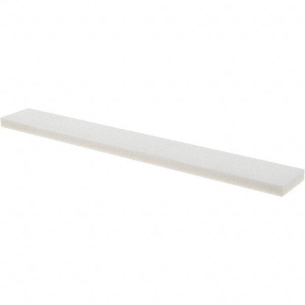 Tru-Maxx - 100 Grit Aluminum Oxide Rectangular Polishing Stone - Fine Grade, 1" Wide x 8" Long x 1/4" Thick - Benchmark Tooling