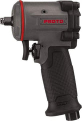 Proto - 3/8" Drive, 6,000 RPM, 445 Ft/Lb Torque Impact Wrench - Pistol Grip Handle, 1,260 IPM, 3 CFM, 90 psi, 1/4" NPT Inlet - Benchmark Tooling