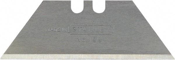 Stanley - 500 Piece High Carbon Steel Utility Knife Blade - 62mm OAL, 2.438" Blade Length, 0.024" Blade Thickness - Benchmark Tooling