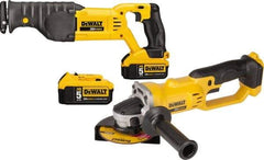 DeWALT - 20 Volt Cordless Tool Combination Kit - Includes Reciprocating Saw & 4-1/2" Cut-Off Grinder, Lithium-Ion Battery Included - Benchmark Tooling