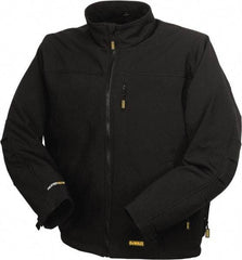 DeWALT - Size M Heated & Cold Weather Jacket - Black, Polyester, Zipper Closure, 46" Chest - Benchmark Tooling