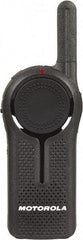 Motorola - 300,000 Sq Ft Range, 6 Channel, 1 Watt, Series DLR, Professional Two Way Radio - ISM Band, 900 Hz, Lithium-Ion Battery, 14 hr Life, Plastic, 4.2" High x 1.7" Wide x 0.9" Deep, Cloning, Low Battery Alerts, Mil Spec 810/IP54 - Benchmark Tooling