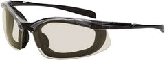 CrossFire - +1.5, Clear Lenses, Scratch Resistant, Framed Magnifying Safety Glasses - UV Protection, Black Frame - Benchmark Tooling