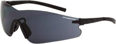 CrossFire - Smoke Lenses, Framed Safety Glasses - Anti-Fog, Black Frame, Size Universal, Wrap Around - Benchmark Tooling