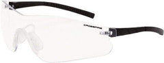 CrossFire - Clear Lenses, Framed Safety Glasses - Anti-Fog, Black Frame, Size Universal, Wrap Around - Benchmark Tooling