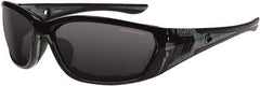 CrossFire - Smoke Lenses, Framed Safety Glasses - Anti-Fog, Crystal Black Frame, Size Universal, Wrap Around - Benchmark Tooling