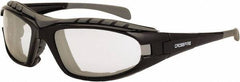 CrossFire - Indoor/Outdoor Lenses, Framed Safety Glasses - Anti-Fog, Black Frame, Size Universal, Wrap Around - Benchmark Tooling