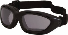 CrossFire - Smoke Lenses, Framed Safety Glasses - Anti-Fog, Black Frame, Size Universal, Wrap Around - Benchmark Tooling