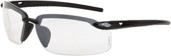 CrossFire - Clear Lenses, Framed Safety Glasses - Scratch Resistant, Gray Frame, Size Universal, Wrap Around - Benchmark Tooling