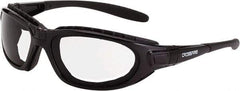 CrossFire - Indoor/Outdoor Lenses, Framed Safety Glasses - Anti-Fog, Crystal Black Frame, Size Universal, Wrap Around - Benchmark Tooling