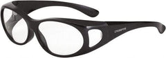 CrossFire - Clear Lenses, Framed Safety Glasses - Scratch Resistant, Gray Frame, Size Universal, Over the Glasses - Benchmark Tooling