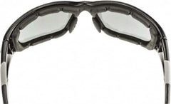 CrossFire - Indoor/Outdoor Lenses, Framed Safety Glasses - Anti-Fog, Gray Frame, Size Universal, Wrap Around - Benchmark Tooling