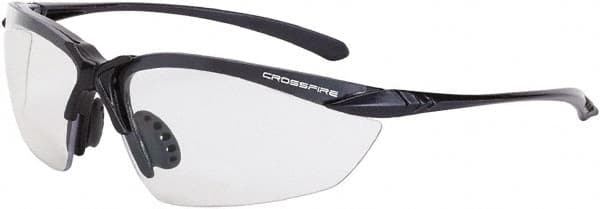 CrossFire - Indoor/Outdoor Lenses, Framed Safety Glasses - Scratch Resistant, Gray Frame, Size Universal, Wrap Around - Benchmark Tooling