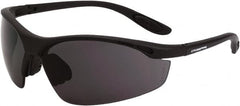 CrossFire - Smoke Lenses, Framed Safety Glasses - Scratch Resistant, Matte Black Frame, Size Universal, Wrap Around - Benchmark Tooling