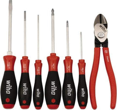 Wiha - 7 Piece Cutting Plier Set - Comes in Clamshell - Benchmark Tooling