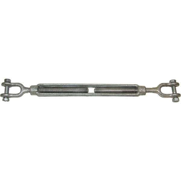 CM - 15,200 Lb Load Limit, 1-1/4" Thread Diam, 12" Take Up, Forged Steel Turnbuckle Body Turnbuckle - Benchmark Tooling