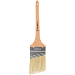 Wooster Brush - 1" Flat Polyester Varnish Brush - 2-3/16" Bristle Length, 4-13/16" Wood Handle - Benchmark Tooling