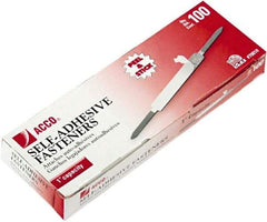 ACCO - 100 Piece Paper File Fasteners - 5.9" Long - Benchmark Tooling