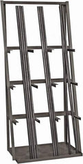 Durham - 3 Bay, 3,000 Lb Capacity, Gray Vertical Bar Storage Rack - 36" Wide x 84" High x 24" Deep - Benchmark Tooling