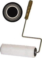 Wooster Brush - 9/16" Spiked Roller, 9" Wide Paint Roller & Frame - Smooth Texture, Polyethylene - Benchmark Tooling