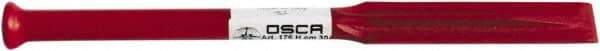 Osca - 12" OAL x 2-1/2" Blade Width Brick Chisel - Chrome Vanadium Steel Handle - Benchmark Tooling