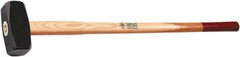 Osca - 8-51/64 Lb Head, 35-1/2" Long Sledge Hammer - Carbon Steel Head, 2-1/2" Face Diam, 6" Long Head, Wood Handle - Benchmark Tooling