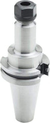 Parlec - 0.039" to 13/32" Capacity, 5" Projection, CAT40 Dual Contact Taper, ER16 Collet Chuck - 13/32" Shank Diam - Exact Industrial Supply